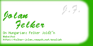 jolan felker business card